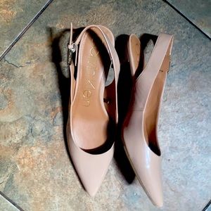 Calvin Klein kitten heel sling back  pumps
